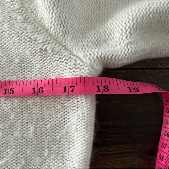 Talbots Womens Sweater Cable Knit Viscoe Angora Ivory Size S - Picture 5 of 5